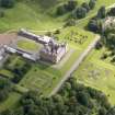 Oblique aerial view of Drumlanrig Castle and gardens, taken from the WSW.