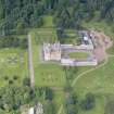Oblique aerial view of Drumlanrig Castle and gardens, taken from the E.