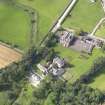 Oblique aerial view of Wallacehall Academy and Closeburn School, taken from the NE.