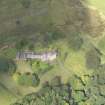 Oblique aerial view of Closeburn Castle, taken from the ESE.
