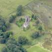 Oblique aerial view of Closeburn Castle, taken from the NNE.