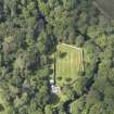 Oblique aerial view of Cumloden walled garden, taken from the E.