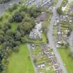 Oblique aerial view of Newton Stewart, centred on Douglas House, taken from the NW.