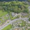Oblique aerial view of Newton Stewart, centred on Douglas House, taken from the WSW.