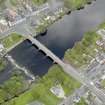 Oblique aerial view of Newton Stewart, centred on the Bridge of Cree, taken from the SE.