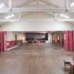 Interior. view looking along the length of the main hall of Lamlash Community Centre.