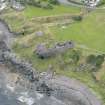 Oblique aerial view of Dunure Castle, taken from the WNW.