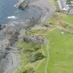 Oblique aerial view of Dunure Castle, taken from the SW.
