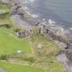 Oblique aerial view of Dunure Castle, taken from the ENE.