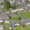 Oblique aerial view of Maybole, centred on St Mary's Church, taken from the SSE.