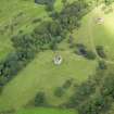 Oblique aerial view of Plunton Castle, taken from the S.