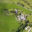 Oblique aerial view of Girthon Old Parish Church, taken from the ESE.