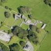 Oblique aerial view of Dundrennan Abbey, taken from the WSW.