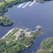 General oblique aerial view of Balloch Pier, taken from the E.