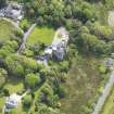 Oblique aerial view of Craigrownie Castle, taken from the NW.