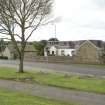 Street view of the cottages at the junction of Borrowstoun Road and 136-142 Linlithgow Road, Bo'ness, taken from the North-East. This photograph was taken as part of the Bo'ness Urban Survey to illustrate the character of the Borrowstoun Area of Townscape Character.
