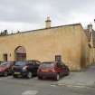 View of Scotland's Close and the Northern wall of Dymock's buildings, Bo'ness, taken from the North-East. This photograph was taken as part of the Bo'ness Urban Survey to illustrate the character of the Town Centre Area of Townscape Character.