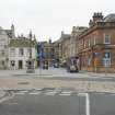 General street view showing Bo'ness Market Square, North Street, taken from the North (from the junction with East Pier Street). This photograph was taken as part of the Bo'ness Urban Survey to illustrate the character of the Town Centre Area of Townscape Character.