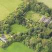 Oblique aerial view of Fairlie Mains and walled garden, taken from the ESE.