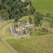 Oblique aerial view of Keir House Home Farm, taken from the SSW.