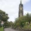 Image of the steeple of Craigmailen United Free Church, Braehead, Bo'ness, taken from the South-East. This photograph was taken as part of the Bo'ness Urban Survey to illustrate the character of Braehead and The Knowe Area of Townscape Character.