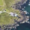 Oblique aerial view of Corsewall Lighthouse, taken from the NE.