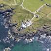 Oblique aerial view of Corsewall Lighthouse, taken from the WNW.