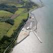 Oblique aerial view of construction of the new Cairnryan Harbour, taken from the NW.