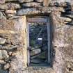 Snarravoe (S): detail of wooden window frame and vent 