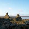 Snarravoe (N): Looking SW house with two chimneys