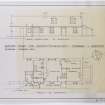Eastend of Shutterflat.
East elevation and ground floor plan showing builidng as existing pre alterations. 
Title: East End of Shutterflat Farm, Beith