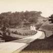 View of park. 
Titled: 'Entrance to Balgay Park, Dundee.1077. J.V.'
