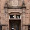 Detail of main entrance of Arthurstone Terrace Public Library, Dundee, taken from the SSE.