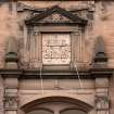 Detail of pediment above main entrance of Arthurstone Terrace Public Library, Dundee, taken from the SSE.