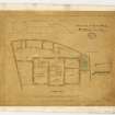 Basement plan, section and elevation showing proposed alterations for 2 Roseangle.
Title: 'Alterations on Dwelling House No 2 Magdalen Yard Road'
