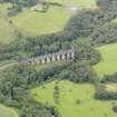 Oblique aerial view of Union Canal Avon Aqueduct, taken from the NE.