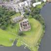 Oblique aerial view of Linlithgow Palace, taken from the NNE.