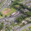 Oblique aerial view of Bo'Ness, centred on Grange School, taken from the SW.