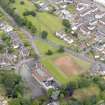 Oblique aerial view of Bo'Ness, centred on Grange School, taken from the SE.