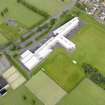 Oblique aerial view of Bo'ness Academy, Gauze Road, Grahamsdyke, Bo'ness, taken from the SE.