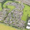 General oblique aerial view of Hillcrest and Brewlands areas of Bo'ness, taken from the SE.