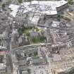 Oblique aerial view of Falkirk Old Parish Church and St Andrew's Church, taken from the NNE.