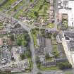 Oblique aerial view of Larbert East Church, taken from the N.