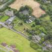 Oblique aerial view of Larbert Old Church, taken from the NW.