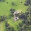 Oblique aerial view of Gargunnock House and stables, taken from the WNW.