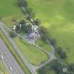 Oblique aerial view of Dinwoodie Lodge Hotel, taken from the SSW.