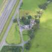 Oblique aerial view of Dinwoodie Lodge Hotel, taken from the SE.