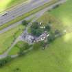 Oblique aerial view of Dinwoodie Lodge Hotel, taken from the ESE.