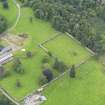 Oblique aerial view of Jardine Hall walled garden, taken from the N.