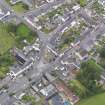 Oblique aerial view of Lochmaben High Street and Town Hall, taken from the ESE.